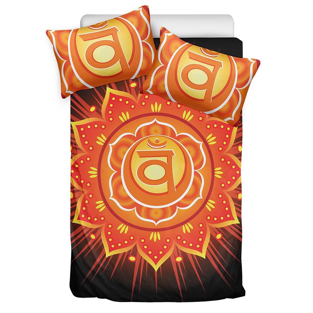Swadhisthana Chakra Mandala Print Duvet Cover Bedding Set
