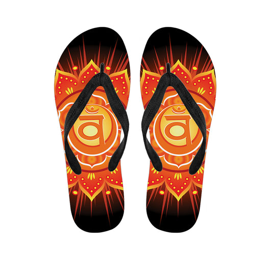 Swadhisthana Chakra Mandala Print Flip Flops