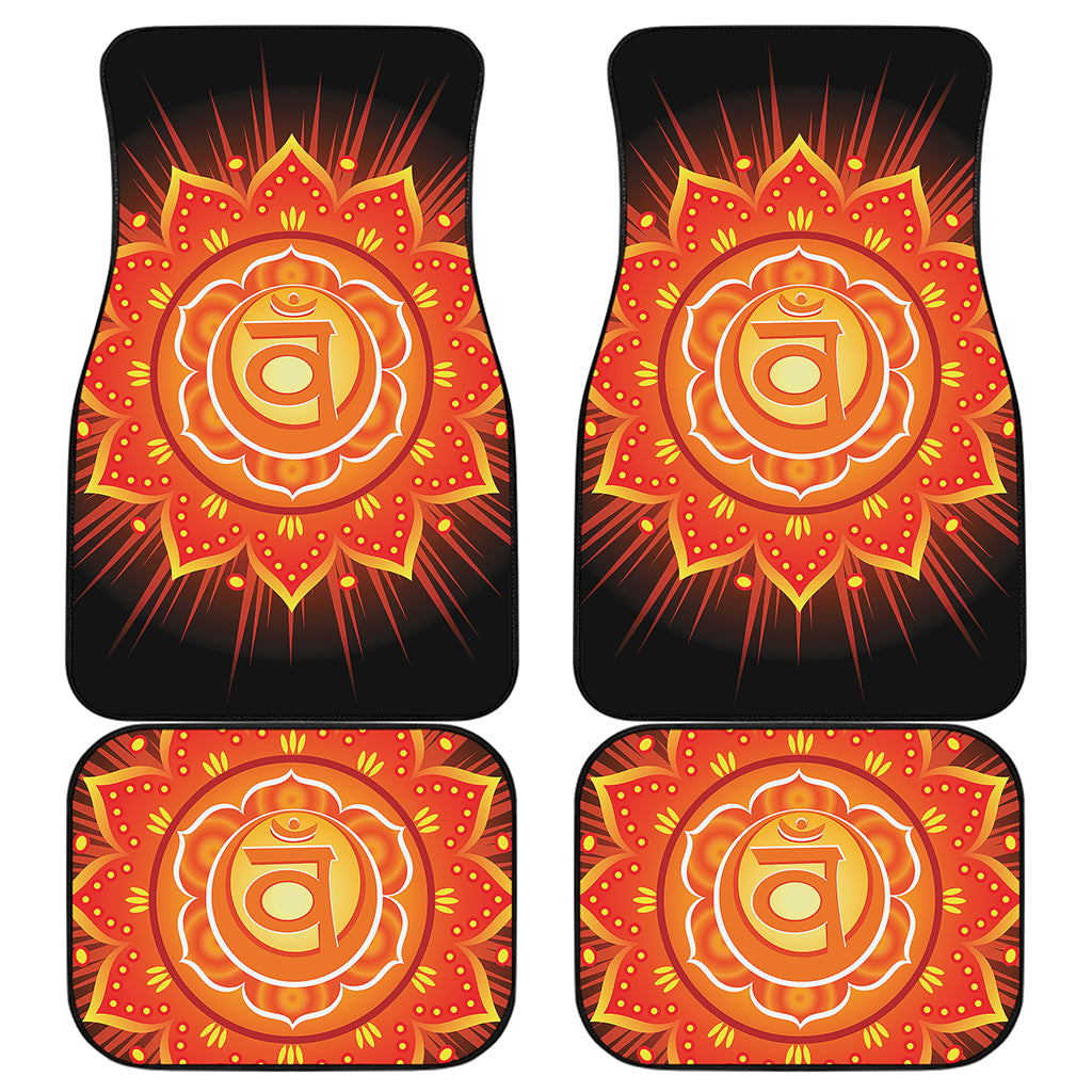 Swadhisthana Chakra Mandala Print Front and Back Car Floor Mats