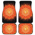 Swadhisthana Chakra Mandala Print Front and Back Car Floor Mats