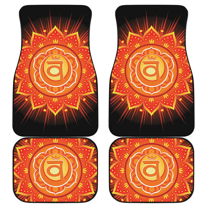 Swadhisthana Chakra Mandala Print Front and Back Car Floor Mats