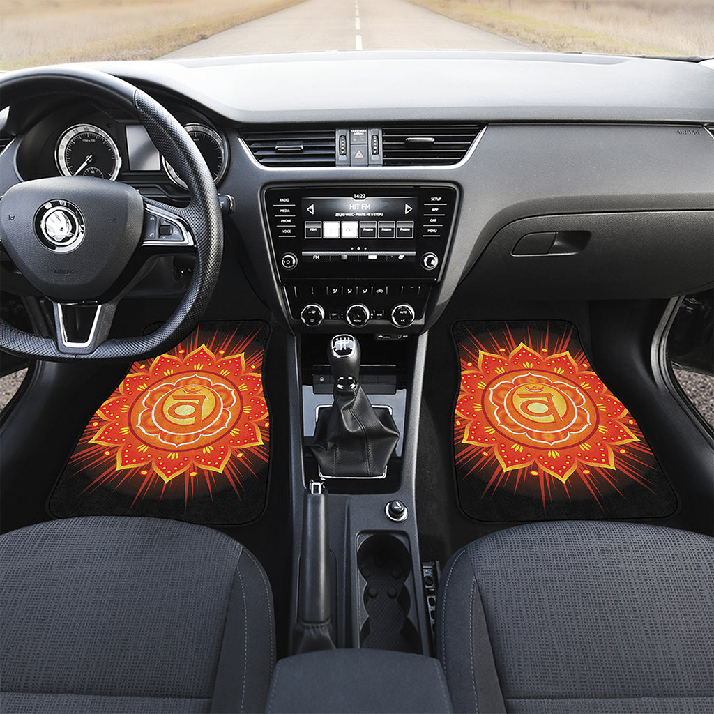 Swadhisthana Chakra Mandala Print Front and Back Car Floor Mats