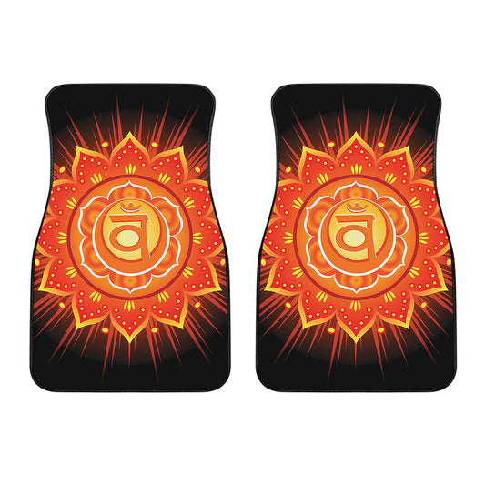 Swadhisthana Chakra Mandala Print Front Car Floor Mats