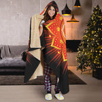 Swadhisthana Chakra Mandala Print Hooded Blanket