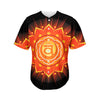 Swadhisthana Chakra Mandala Print Men's Baseball Jersey