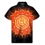 Swadhisthana Chakra Mandala Print Men's Short Sleeve Shirt