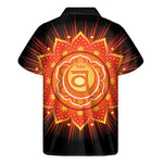 Swadhisthana Chakra Mandala Print Men's Short Sleeve Shirt