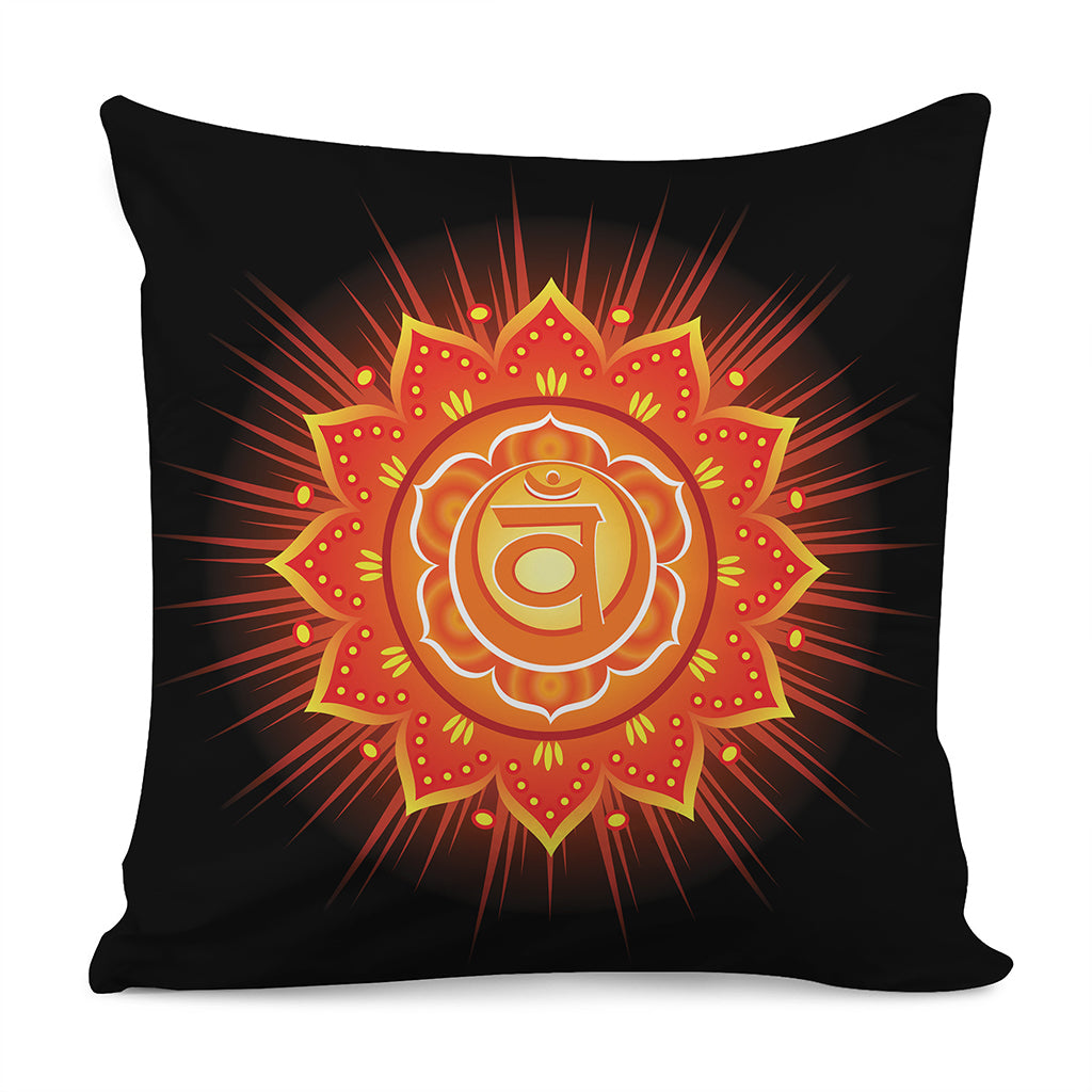 Swadhisthana Chakra Mandala Print Pillow Cover
