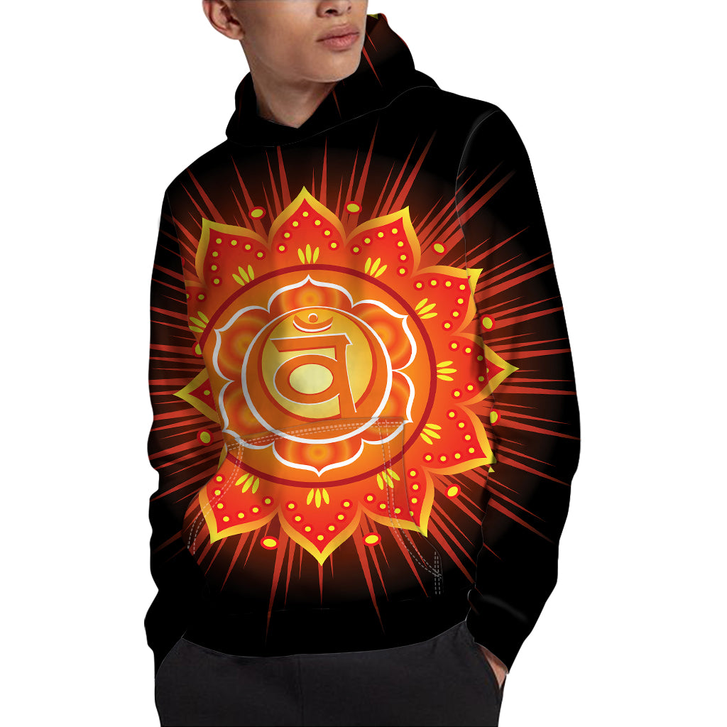 Swadhisthana Chakra Mandala Print Pullover Hoodie