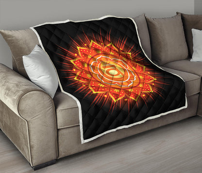 Swadhisthana Chakra Mandala Print Quilt