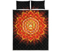 Swadhisthana Chakra Mandala Print Quilt Bed Set