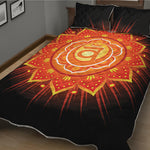 Swadhisthana Chakra Mandala Print Quilt Bed Set