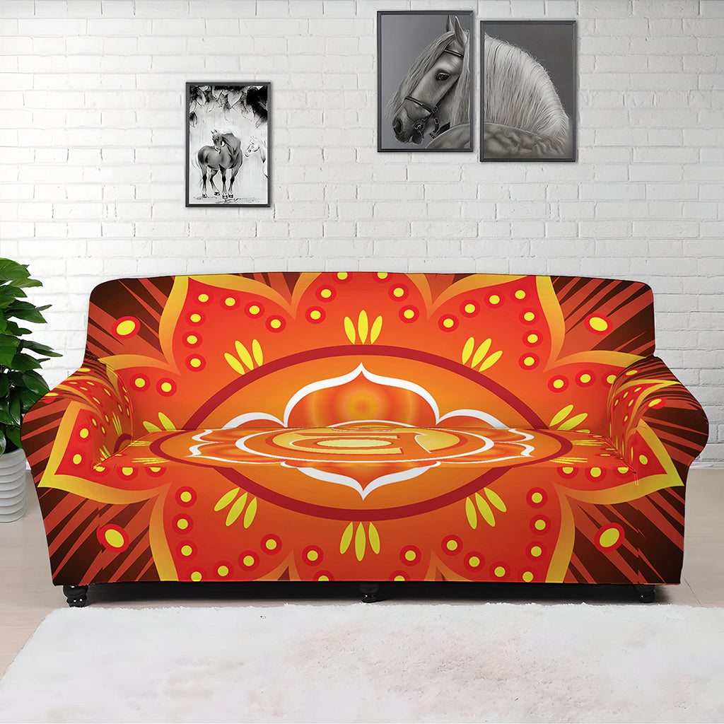 Swadhisthana Chakra Mandala Print Sofa Cover