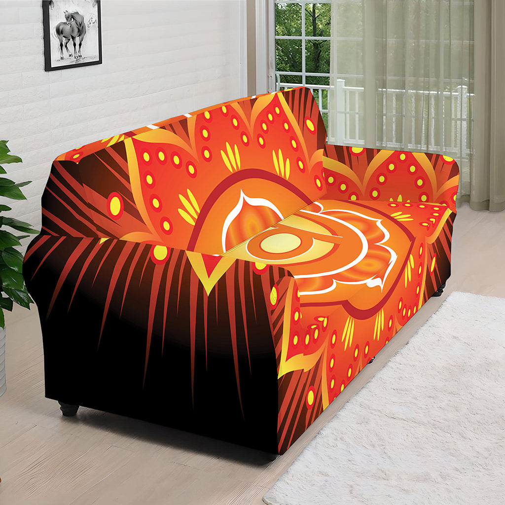 Swadhisthana Chakra Mandala Print Sofa Cover