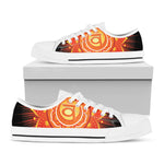 Swadhisthana Chakra Mandala Print White Low Top Shoes