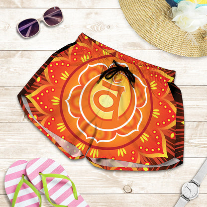 Swadhisthana Chakra Mandala Print Women's Shorts