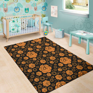 Swadhisthana Chakra Pattern Print Area Rug