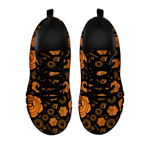 Swadhisthana Chakra Pattern Print Black Sneakers