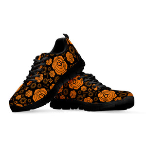 Swadhisthana Chakra Pattern Print Black Sneakers