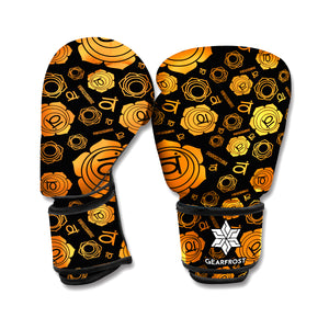 Swadhisthana Chakra Pattern Print Boxing Gloves