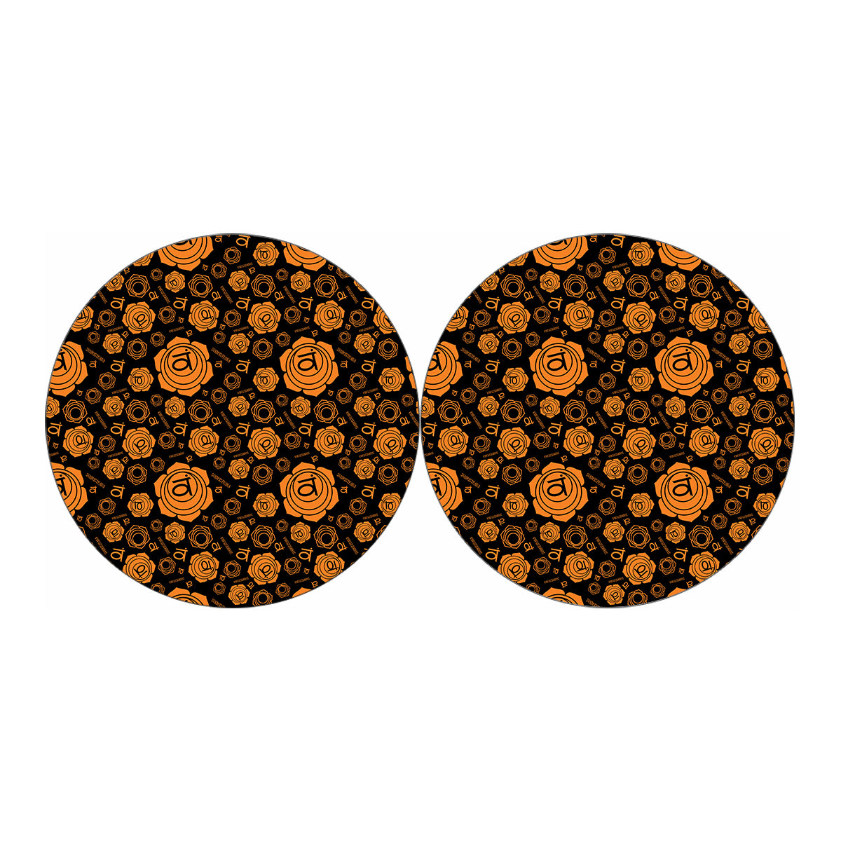 Swadhisthana Chakra Pattern Print Car Coasters