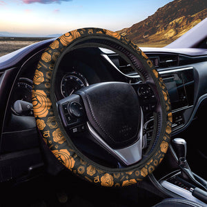 Swadhisthana Chakra Pattern Print Car Steering Wheel Cover