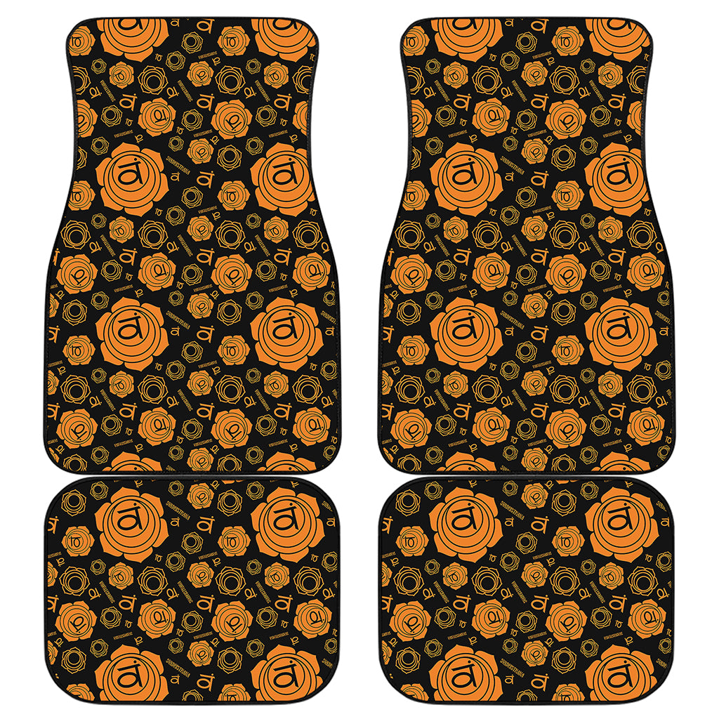 Swadhisthana Chakra Pattern Print Front and Back Car Floor Mats