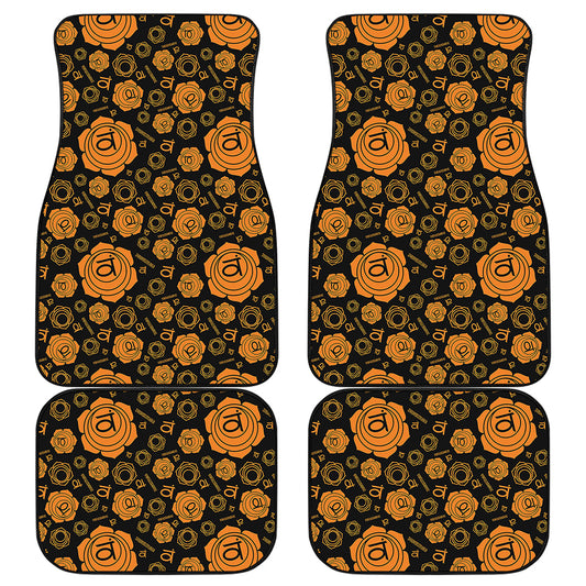 Swadhisthana Chakra Pattern Print Front and Back Car Floor Mats