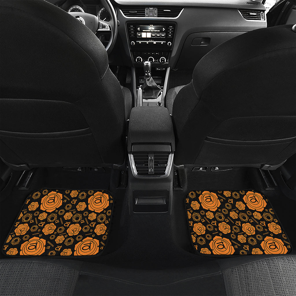 Swadhisthana Chakra Pattern Print Front and Back Car Floor Mats