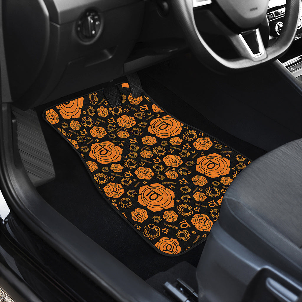 Swadhisthana Chakra Pattern Print Front and Back Car Floor Mats