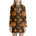 Swadhisthana Chakra Pattern Print Hoodie Dress