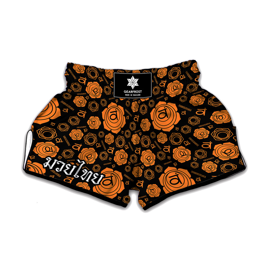 Swadhisthana Chakra Pattern Print Muay Thai Boxing Shorts