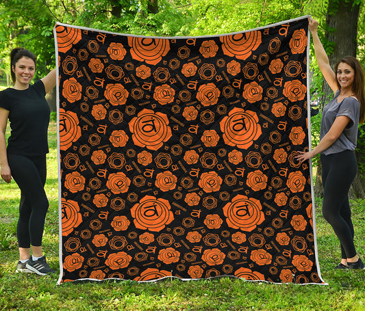 Swadhisthana Chakra Pattern Print Quilt