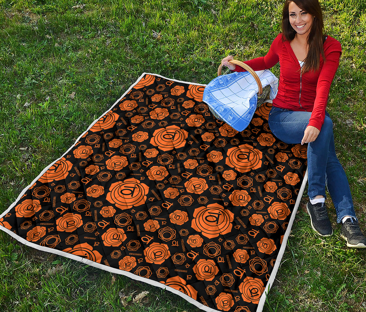 Swadhisthana Chakra Pattern Print Quilt
