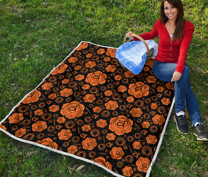 Swadhisthana Chakra Pattern Print Quilt