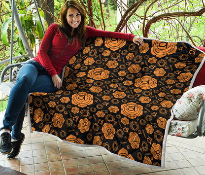 Swadhisthana Chakra Pattern Print Quilt