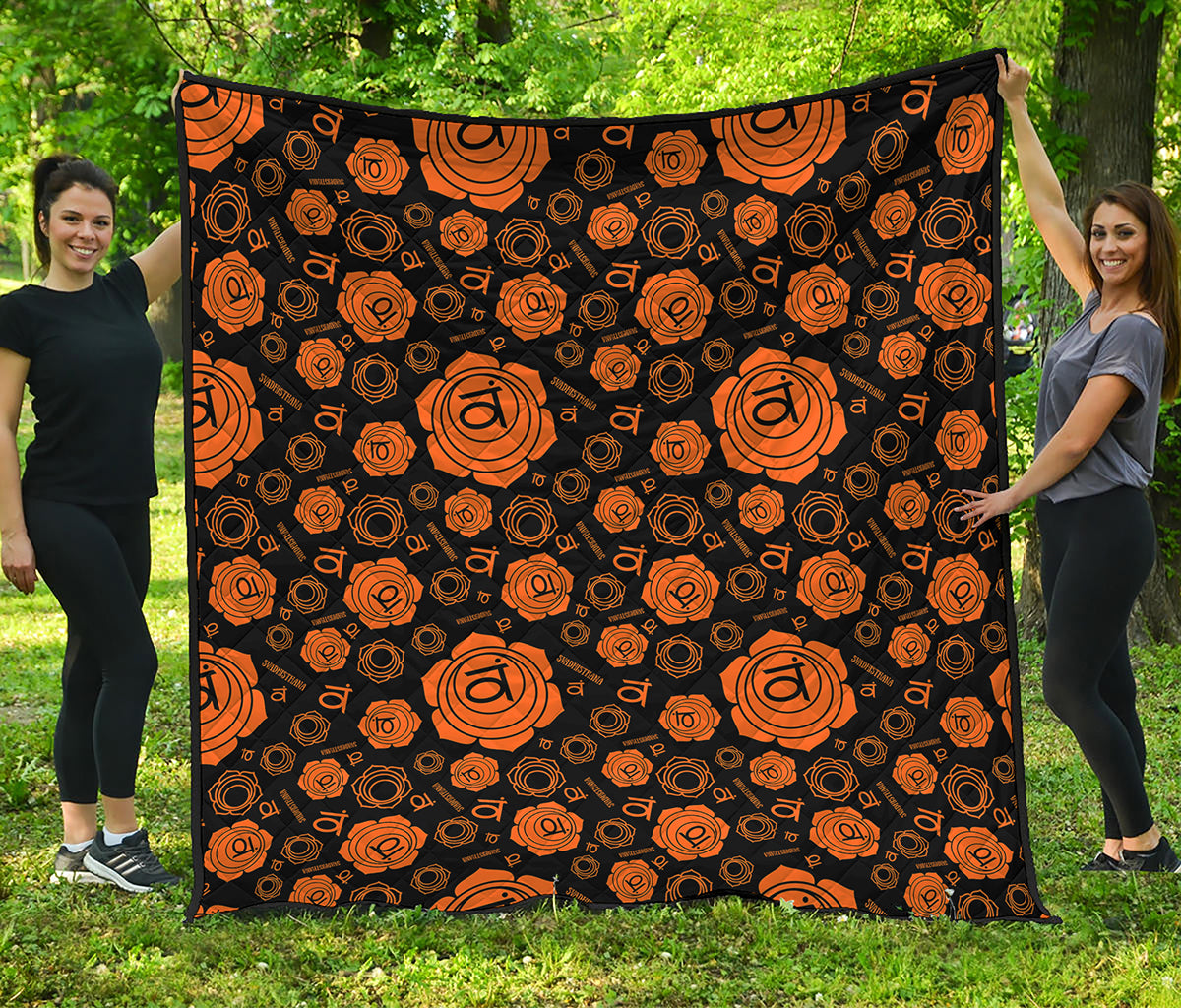 Swadhisthana Chakra Pattern Print Quilt