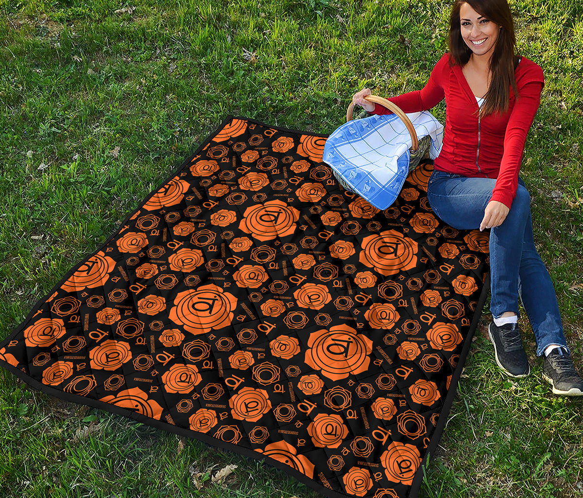 Swadhisthana Chakra Pattern Print Quilt