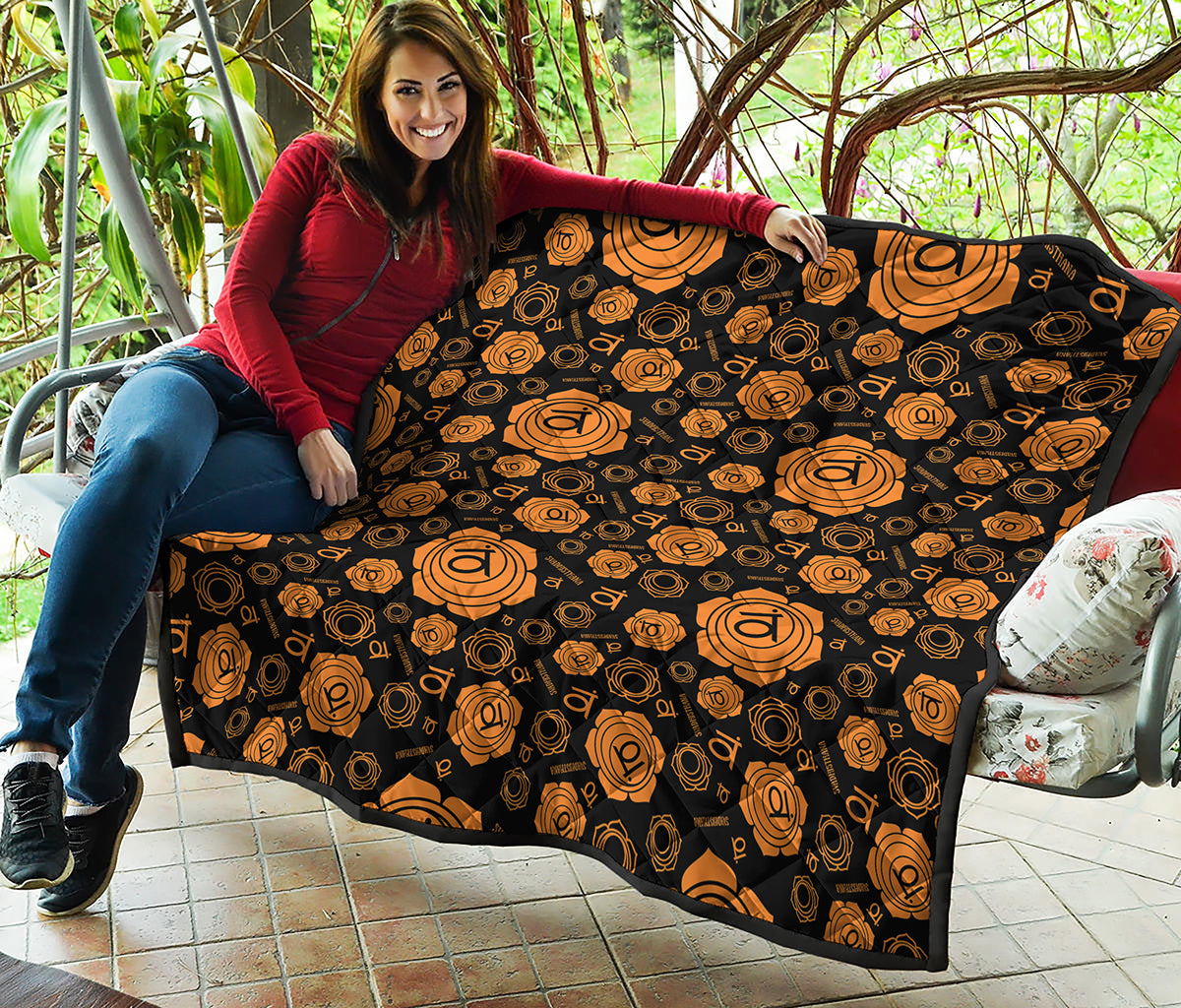 Swadhisthana Chakra Pattern Print Quilt