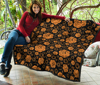 Swadhisthana Chakra Pattern Print Quilt