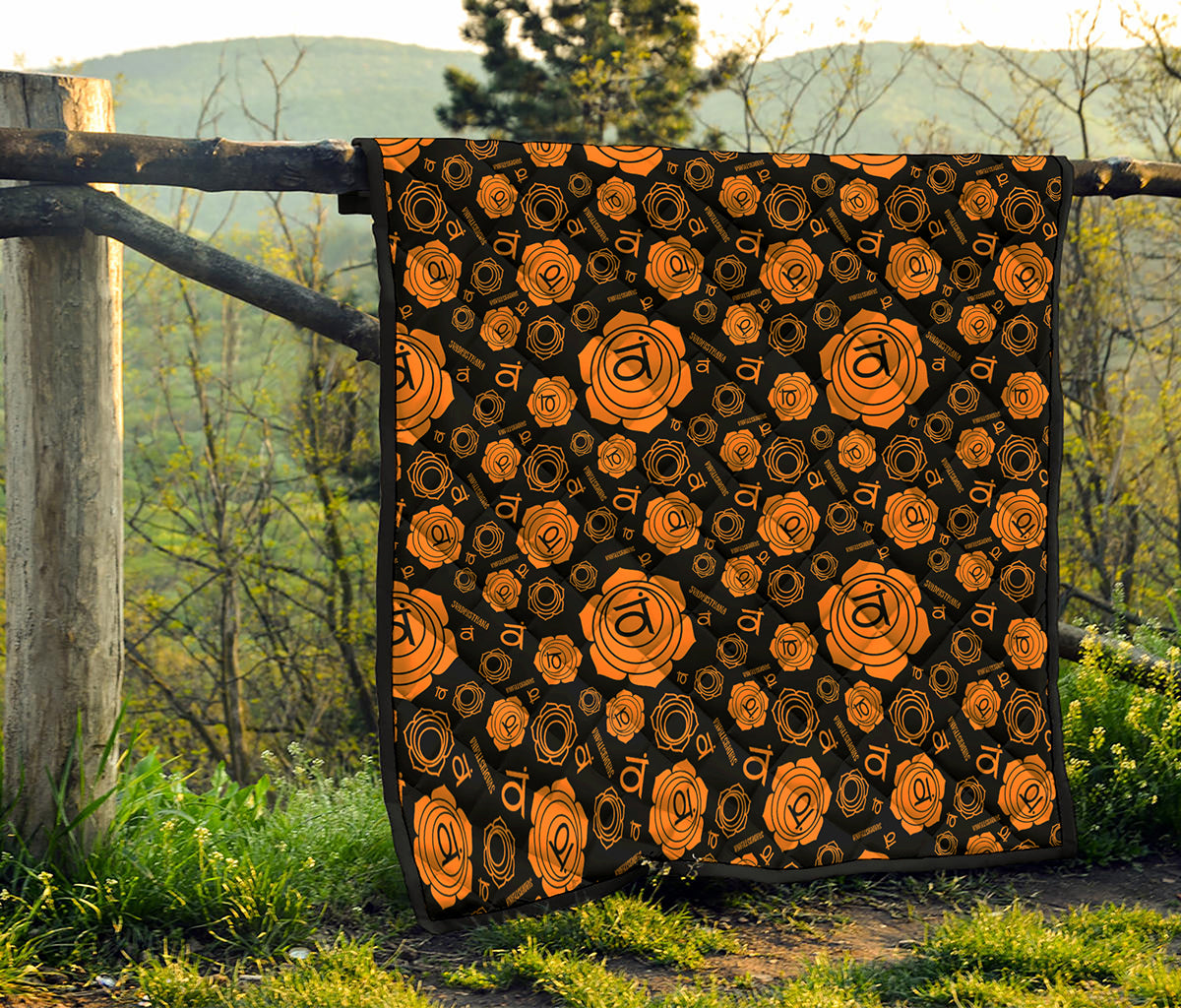 Swadhisthana Chakra Pattern Print Quilt