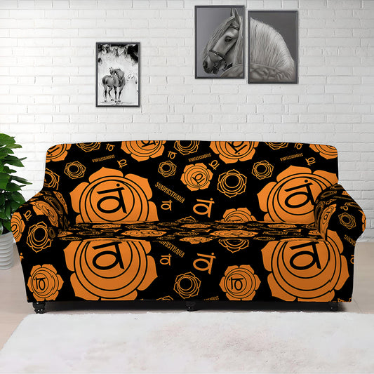 Swadhisthana Chakra Pattern Print Sofa Cover