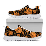 Swadhisthana Chakra Pattern Print White Sneakers