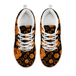 Swadhisthana Chakra Pattern Print White Sneakers