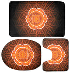 Swadhisthana Chakra Spiritual Print 3 Piece Bath Mat Set