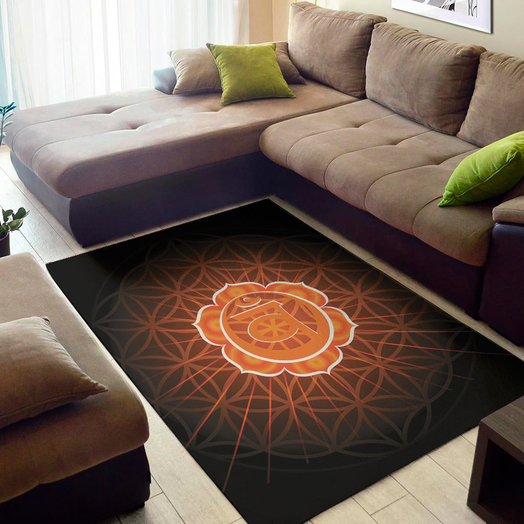 Swadhisthana Chakra Spiritual Print Area Rug