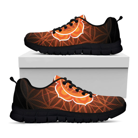 Swadhisthana Chakra Spiritual Print Black Sneakers