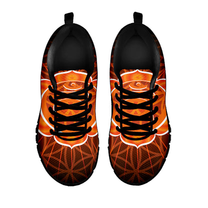 Swadhisthana Chakra Spiritual Print Black Sneakers