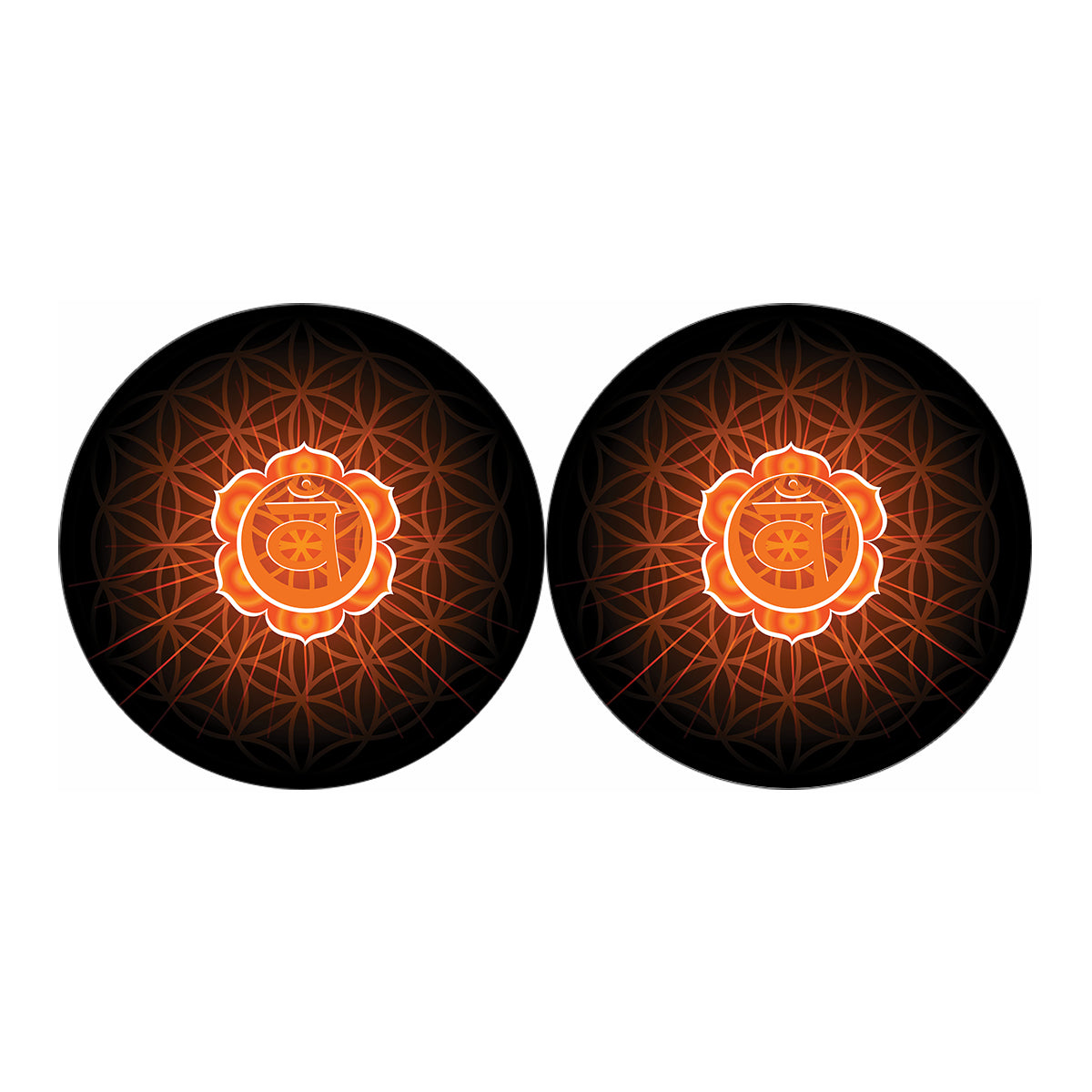 Swadhisthana Chakra Spiritual Print Car Coasters