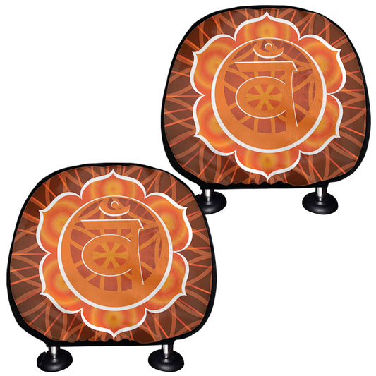 Swadhisthana Chakra Spiritual Print Car Headrest Covers